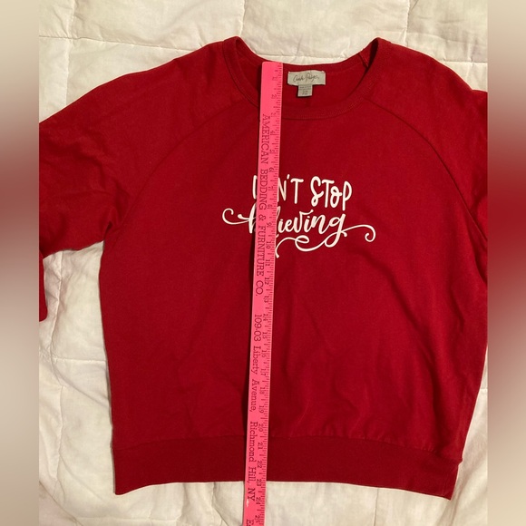 Charlie Paige Red Christmas Top Women’s S/M - New - Don’t Stop Believing - Picture 6 of 11